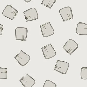 Seamless pattern vegan nut milk strainer bag cartoon vector Stock Illustration