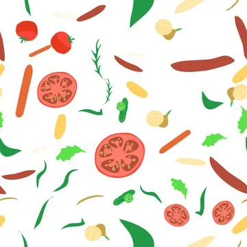 Seamless pattern with vegetables Stock Illustration