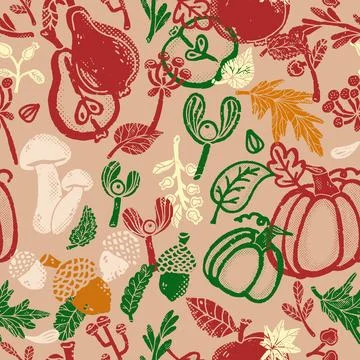 Seamless pattern with vegetables.. イラスト素材
