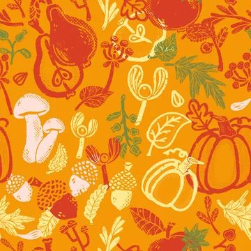 Seamless pattern with vegetables.. Stock Illustration