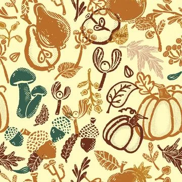 Seamless pattern with vegetables.. Stock Illustration