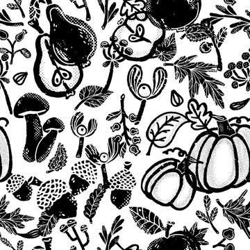 Seamless pattern with vegetables.. Stock-Illustration