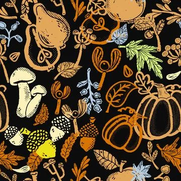 Seamless pattern with vegetables.. Illustration