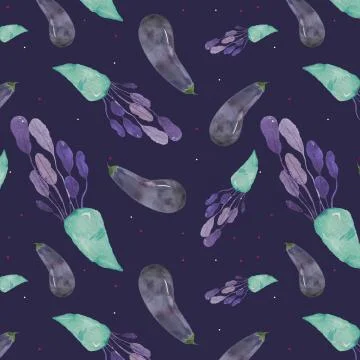 Seamless pattern with vegetables. Radish endless texture Stock Illustration