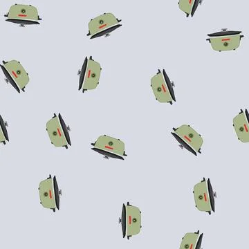 Seamless pattern vegetables slow cooker cartoon vector 스톡 일러스트