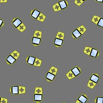 Seamless pattern vehicle car diagnostic scanner cartoon vector Stockillustratie