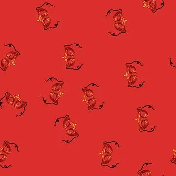 Seamless pattern venice carnival mask cartoon vector Stock-Illustration