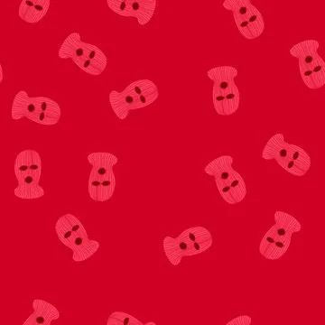 Seamless pattern vented ski mask cartoon vector Illustrazione stock