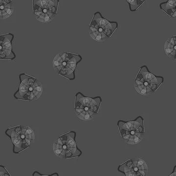 Seamless pattern ventilation electric fan cartoon vector Stock Illustration
