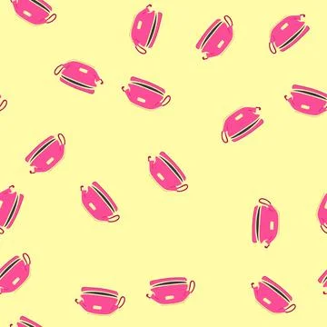 Seamless pattern versatile toiletry bag cartoon vector Illustrazione stock