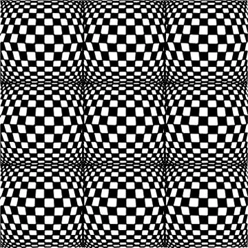 Seamless pattern. Vertical shifts to vanishing points. Large to small geometric Stock Illustration