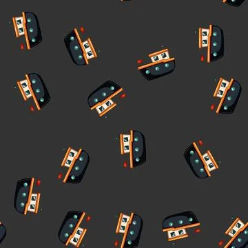 Seamless pattern vessel boat toy cartoon vector イラスト素材