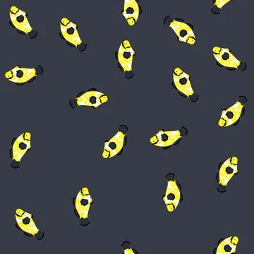 Seamless pattern vibrant clown fish cartoon vector Illustrazione stock