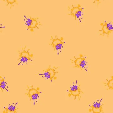 Seamless pattern vibrant paint splatters cartoon vector 스톡 일러스트