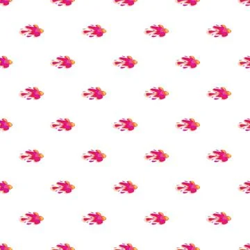 Seamless pattern with vibrant pink orange fluid shapes Stock Illustration