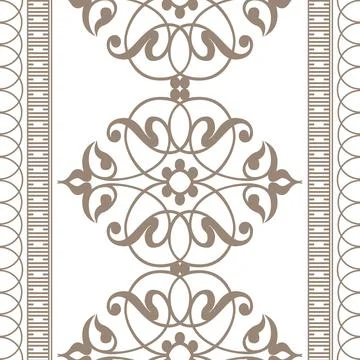 Seamless pattern in Victorian style. Wallpaper baroque, damask. Floral pattern.  Stock Illustration