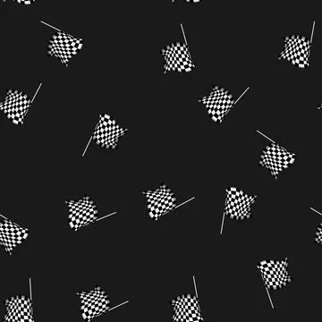 Seamless pattern victory finish flag cartoon vector 库存插图