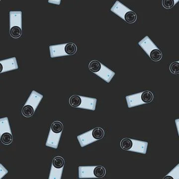 Seamless pattern video action camera cartoon vector Stock Illustration