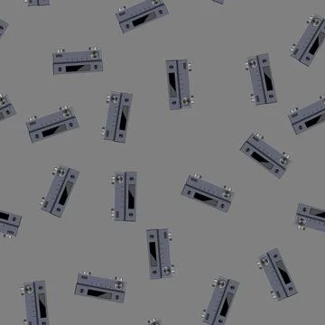 Seamless pattern video av receiver cartoon vector Stock Illustration
