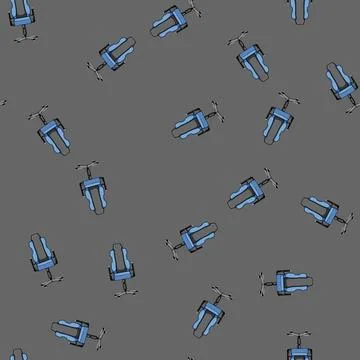 Seamless pattern video game chair cartoon vector Stock Illustration