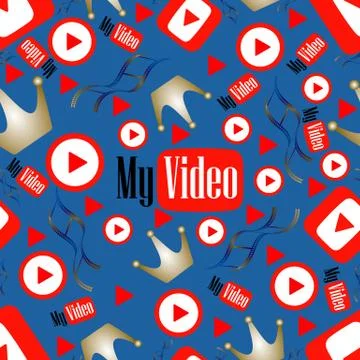 Seamless pattern video Stock Illustration
