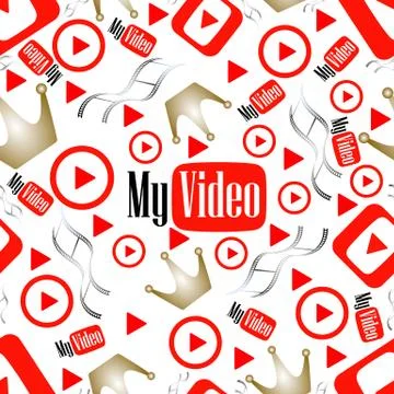 Seamless pattern video Stock Illustration