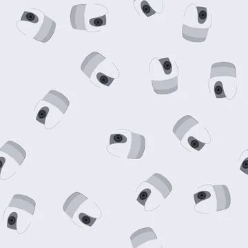 Seamless pattern video ip camera cartoon vector Stock Illustration
