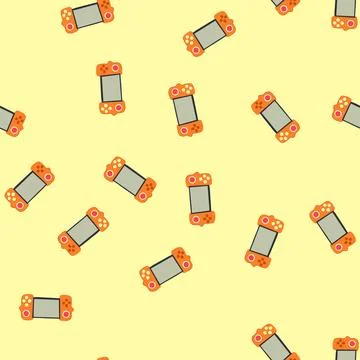 Seamless pattern video portable gaming device cartoon vector Stock Illustration