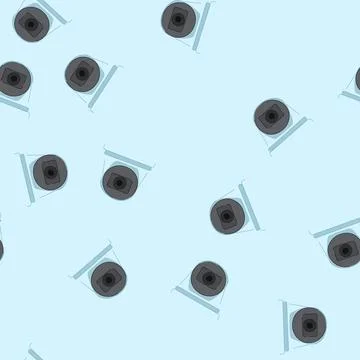 Seamless pattern video security camera cartoon vector Illustrazione stock