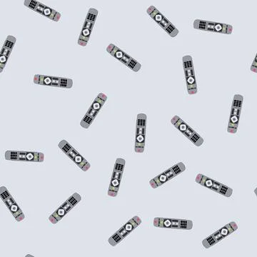Seamless pattern video tv remote cartoon vector Stockillustratie