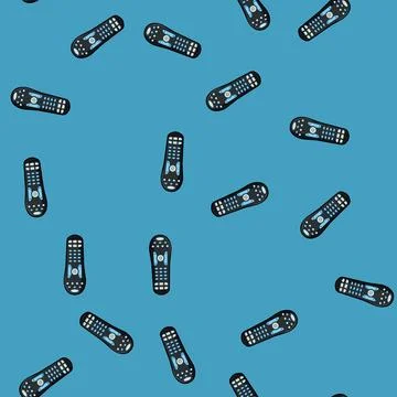 Seamless pattern video tv remote cartoon vector 스톡 일러스트