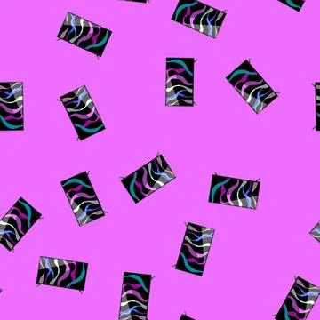 Seamless pattern video tv screen cartoon vector Illustrazione stock