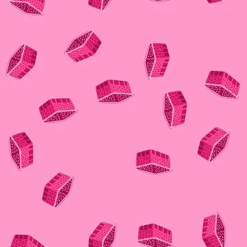 Seamless pattern view plastic crate cartoon vector イラスト素材