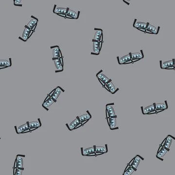 Seamless pattern view stove burner cartoon vector 库存插图