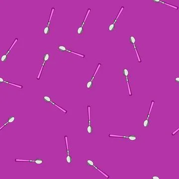 Seamless pattern view tea spoon cartoon vector Stock Illustration