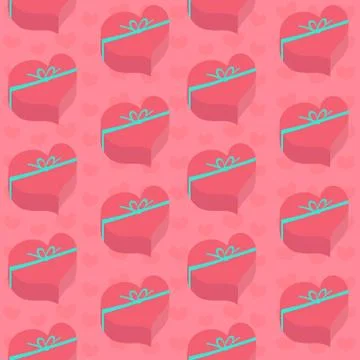 Seamless pattern. Vintage abstract pattern of hearts. Valentine's Day Ilustração Stock