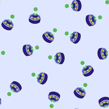 Seamless pattern vintage arcade joystick cartoon vector Stock Illustration