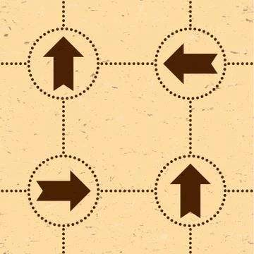 Seamless pattern with vintage arrows Stock Illustration