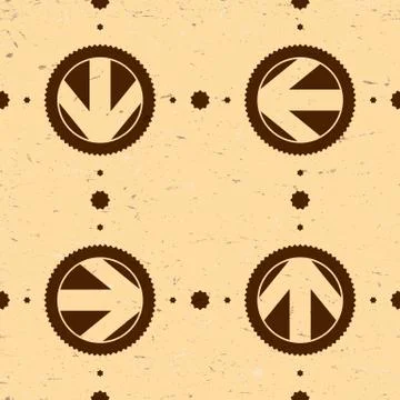 Seamless pattern with vintage arrows Stock Illustration