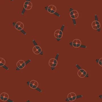 Seamless pattern vintage cannon gun cartoon vector Stock Illustration