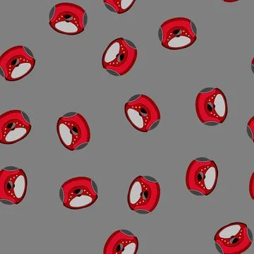 Seamless pattern vintage cd player cartoon vector 库存插图
