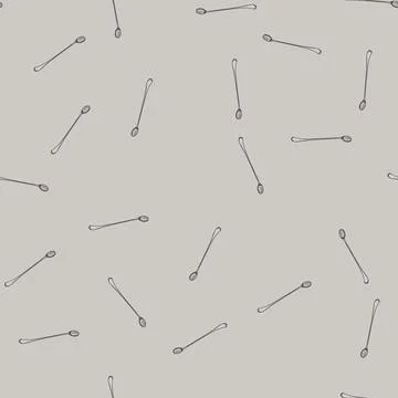 Seamless pattern vintage cocktail spoon cartoon vector イラスト素材