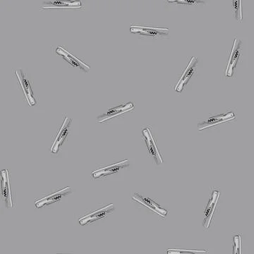 Seamless pattern vintage corkscrew wine cartoon vector Ilustração Stock