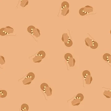 Seamless pattern vintage cowboy hat cartoon vector Stock Illustration
