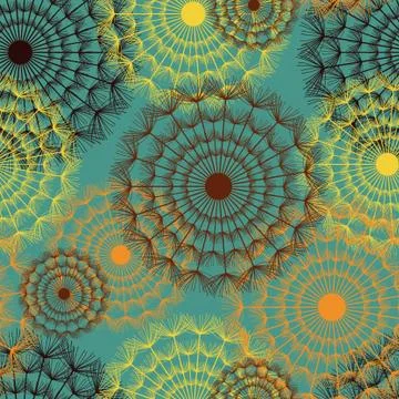 Seamless pattern vintage with dandelion Stock Illustration