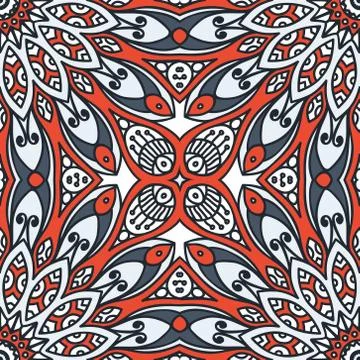 Seamless pattern. Vintage decorative elements Stock Illustration