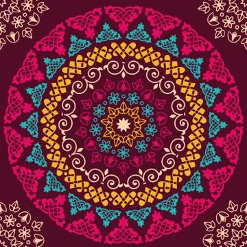 Seamless pattern. Vintage decorative elements Stock Illustration