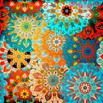 Seamless pattern. Vintage decorative elements. Stock Illustration