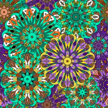 Seamless pattern. Vintage decorative elements. Stock Illustration