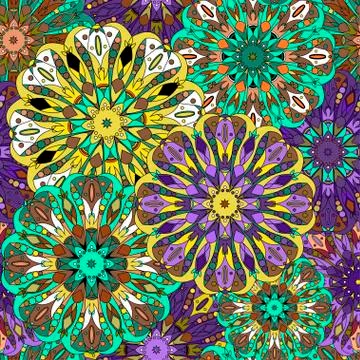 Seamless pattern. Vintage decorative elements. Stock Illustration